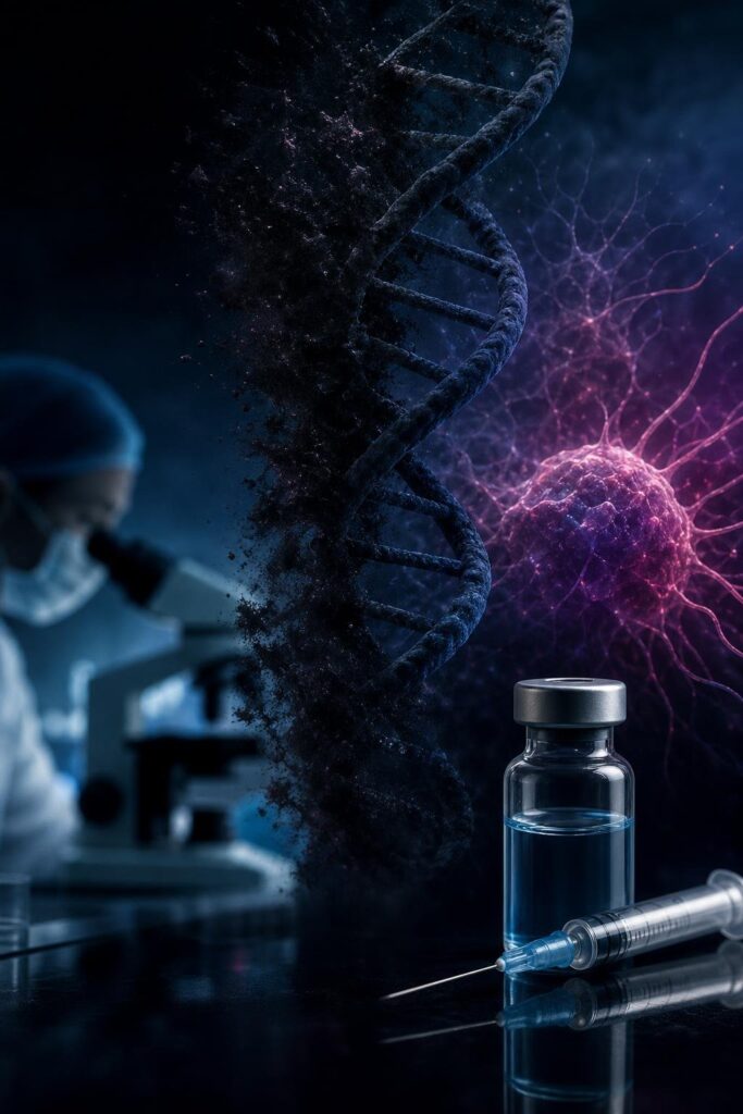 dark DNA cancer vaccine illustration for What Is 'Dark DNA'? The Hidden Genes Behind a New Cancer Vaccine Trial