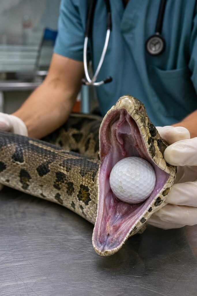 snake swallowed golf balls illustration for Why Snakes Swallow Golf Balls: The Texas Vet Case That Left the Internet Stunned